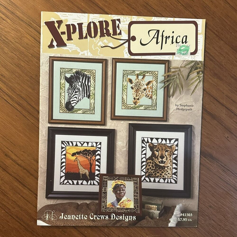Cross Stitch Jeanette Crews Designs “Explore Africa”Pattern Booklet